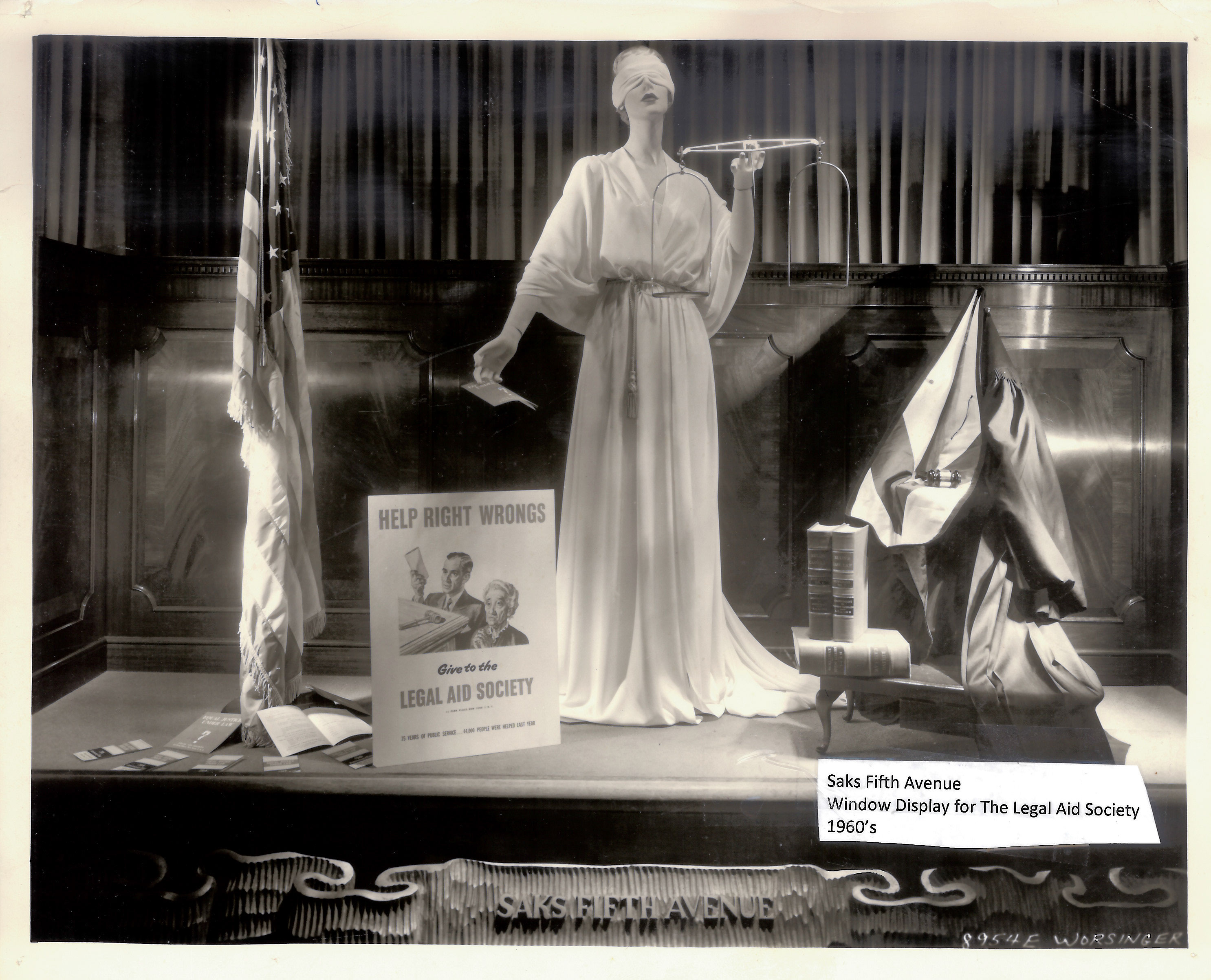 A Saks Fifth Avenue Window Display for The Legal Aid Society